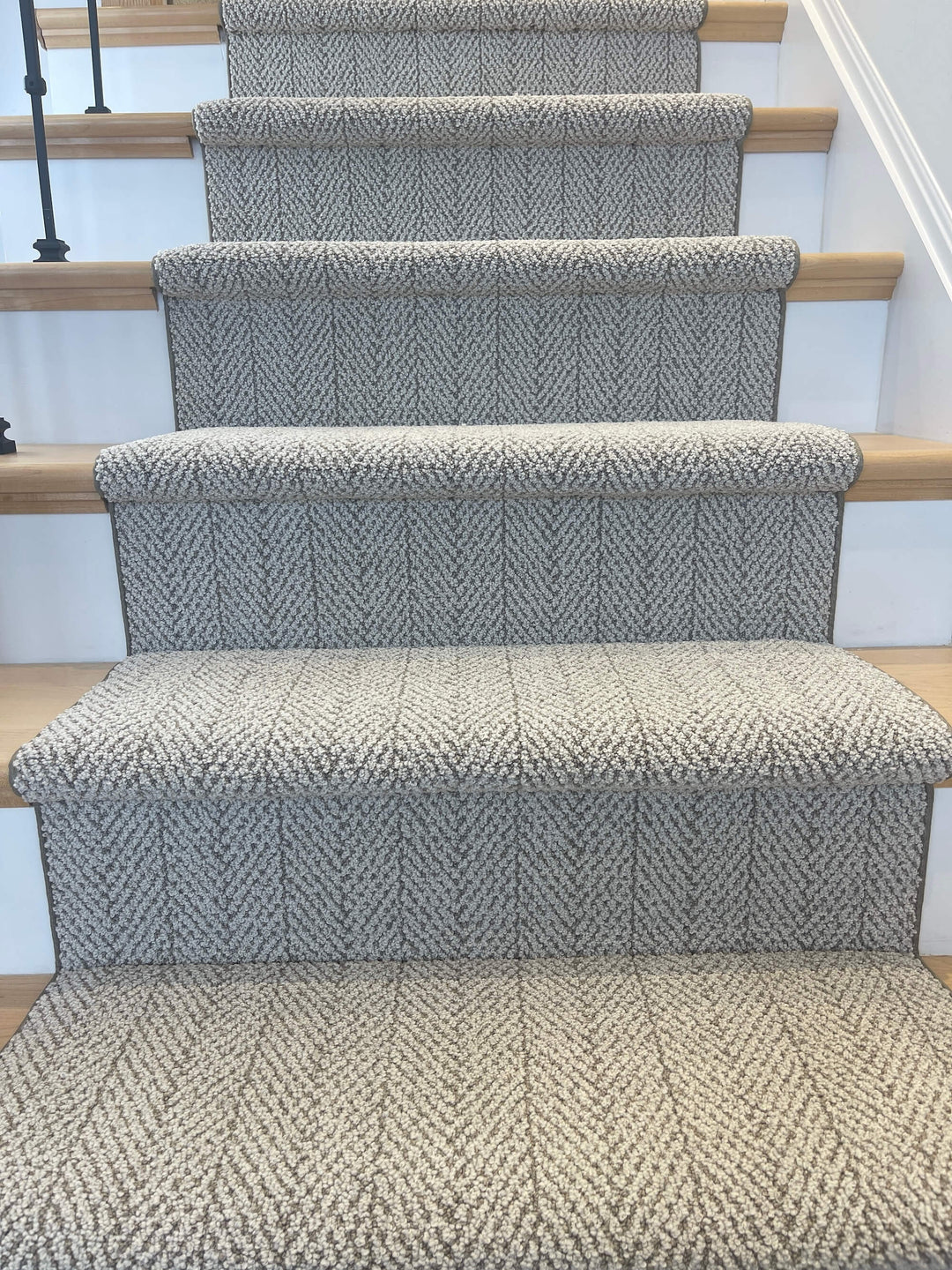 Amalfi Paradise Modern Herringbone Stair Runner - Direct Carpet